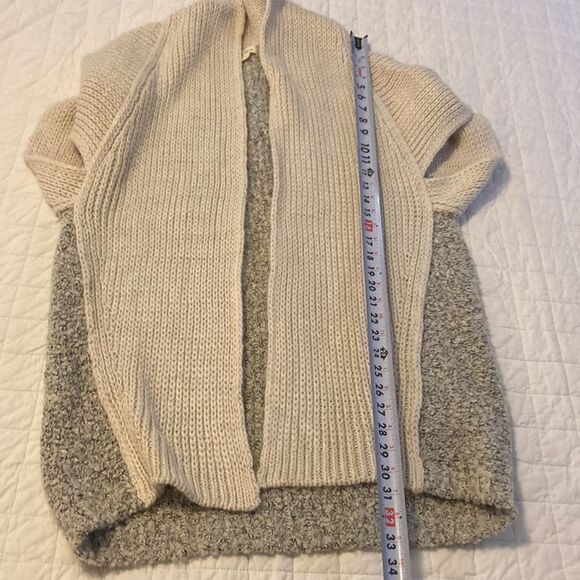 Elan Thick Knit Two Toned Short Dolman Sleeves oversize cardigan size small - Picture 12 of 12
